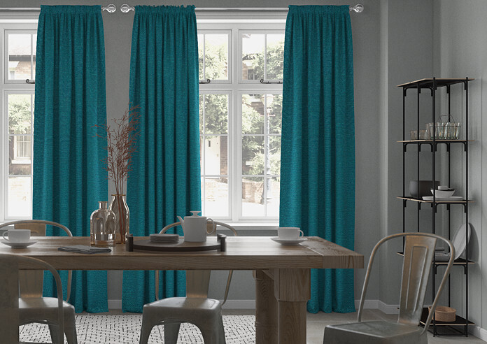 Maurice, Teal - Made to Measure Curtains - Image 3